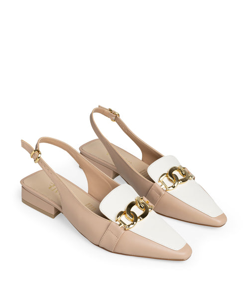 Mocasín Picudo Slingback Nude 60800